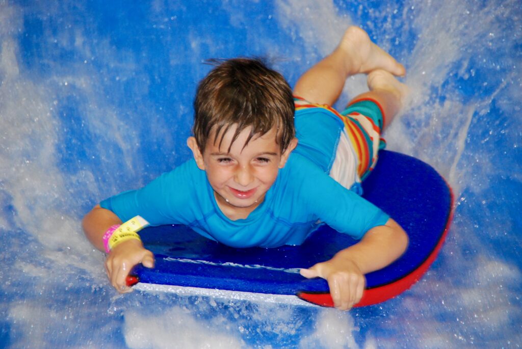 boy on boogie board