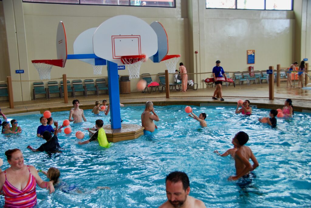 basketball courts in pool