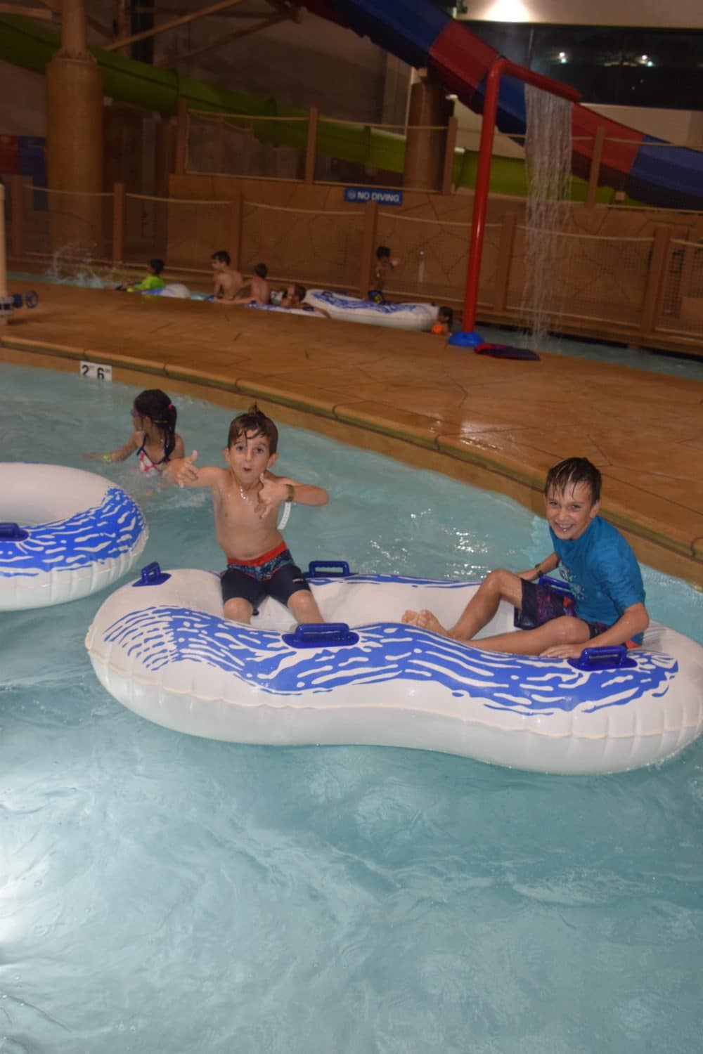 boys in lazy river - Great Wolf Lodge Spooktacular