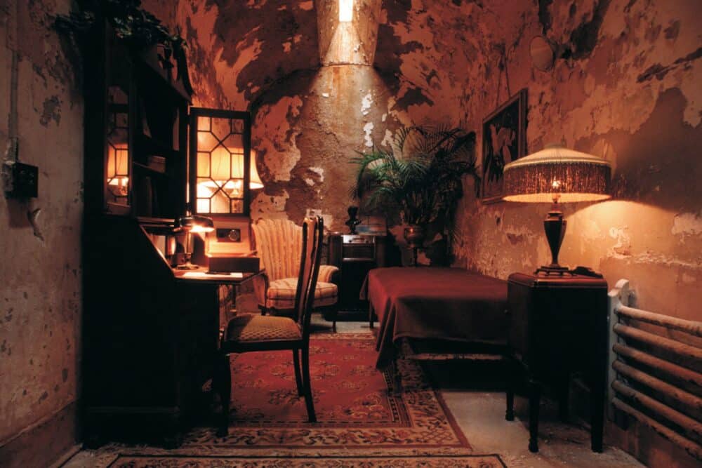 Al Capone's cell in Eastern State Penitentiary - Photo by Tom Berault 