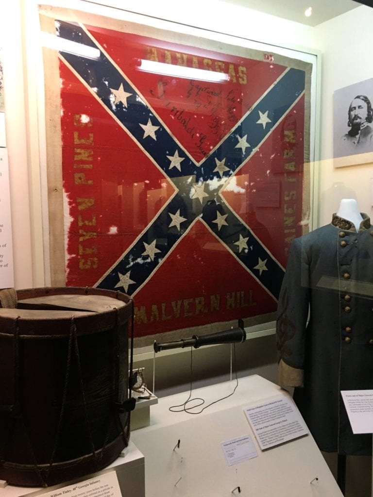 The Battle Flag of the 11th Mississippi Infantry  – Photo by Samantha Davis-Friedman © 6/17- Visiting 3 Presidential Houses with Kids