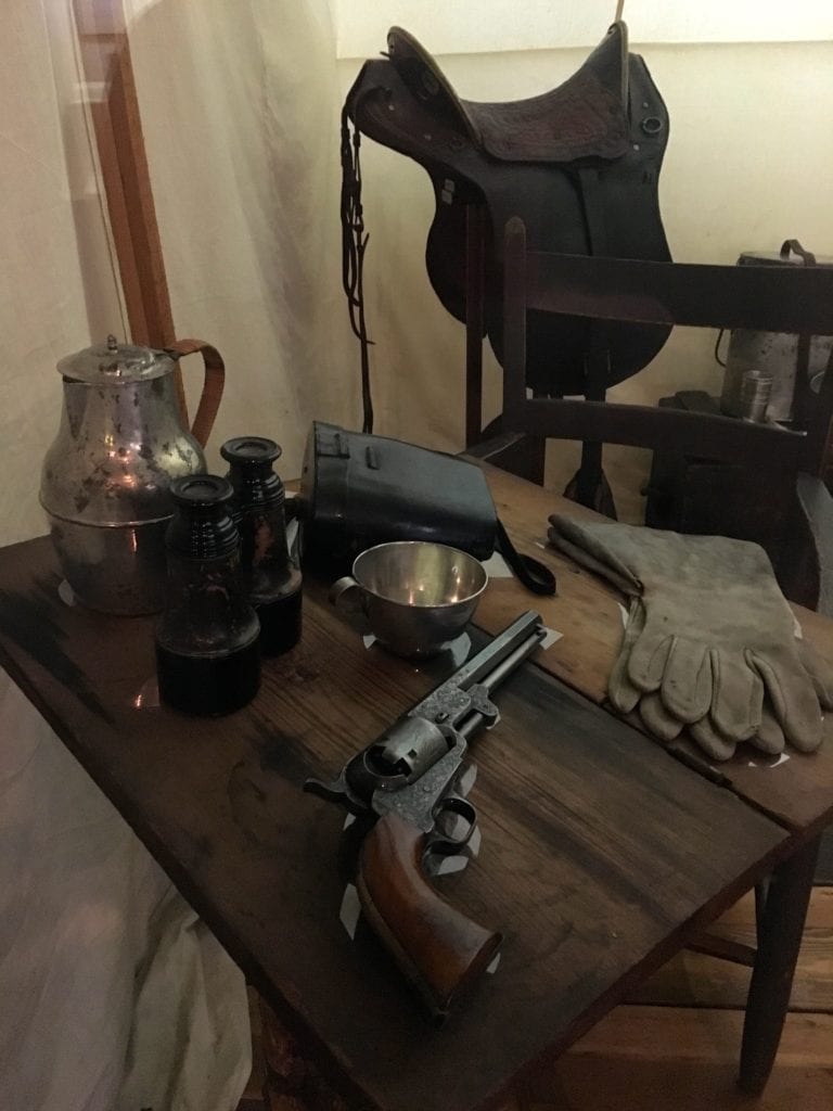General Robert E. Lee's saddle and gun - Photo by Samantha Davis-Friedman - Visiting 3 Presidential Houses with Kids
