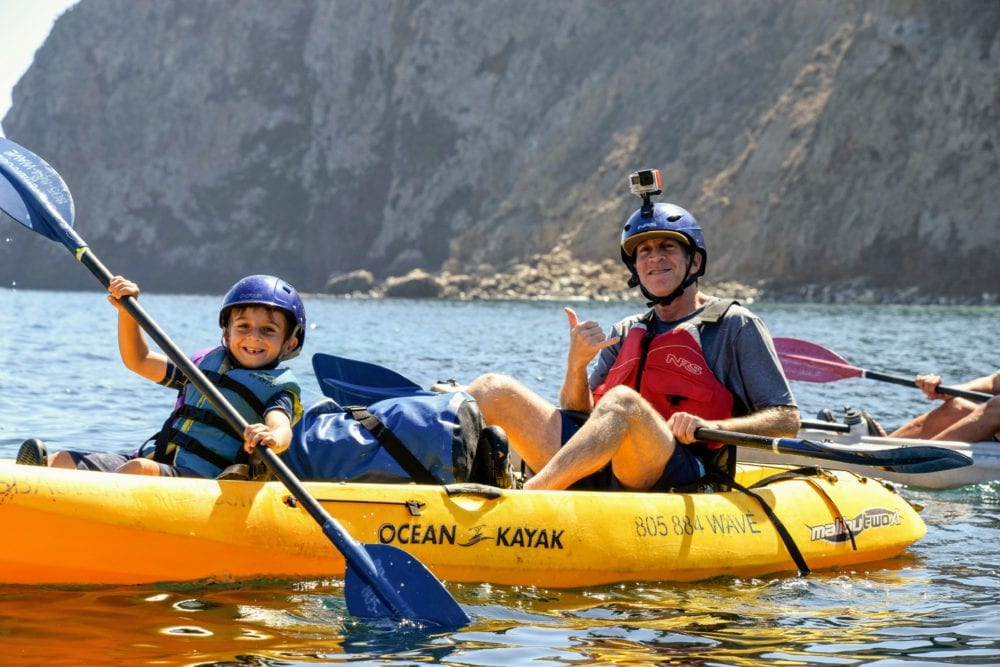 cave kayaking Santa Cruz island Ventura California 