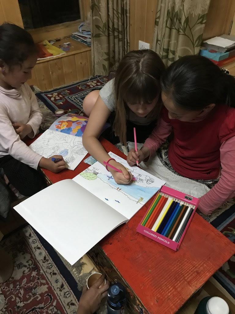 Children making art- volunteer family travel to India - A Magical Family Adventure in India