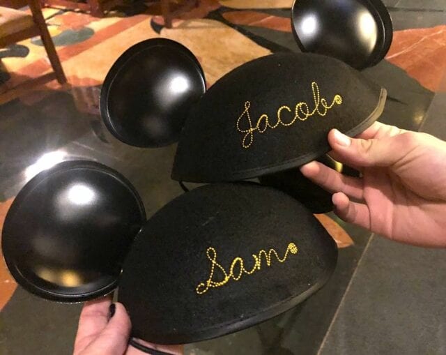 Our personalized Mickey ears - disneyland family vacation package Adventures by Disney