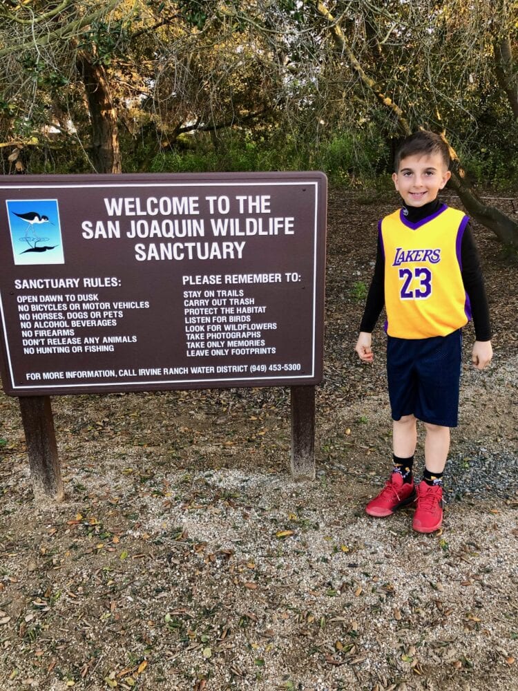 San Joaquin Marsh and Wildlife Sanctuary sign - best things to do in Irvine with kids