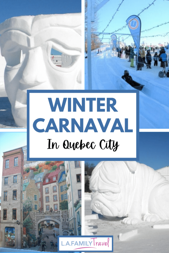 An easy family trip to Canada! Winter in Quebec City has never been so beautiful! See the ice sculptures during the annual Winter Carnaval and a complete city guide!