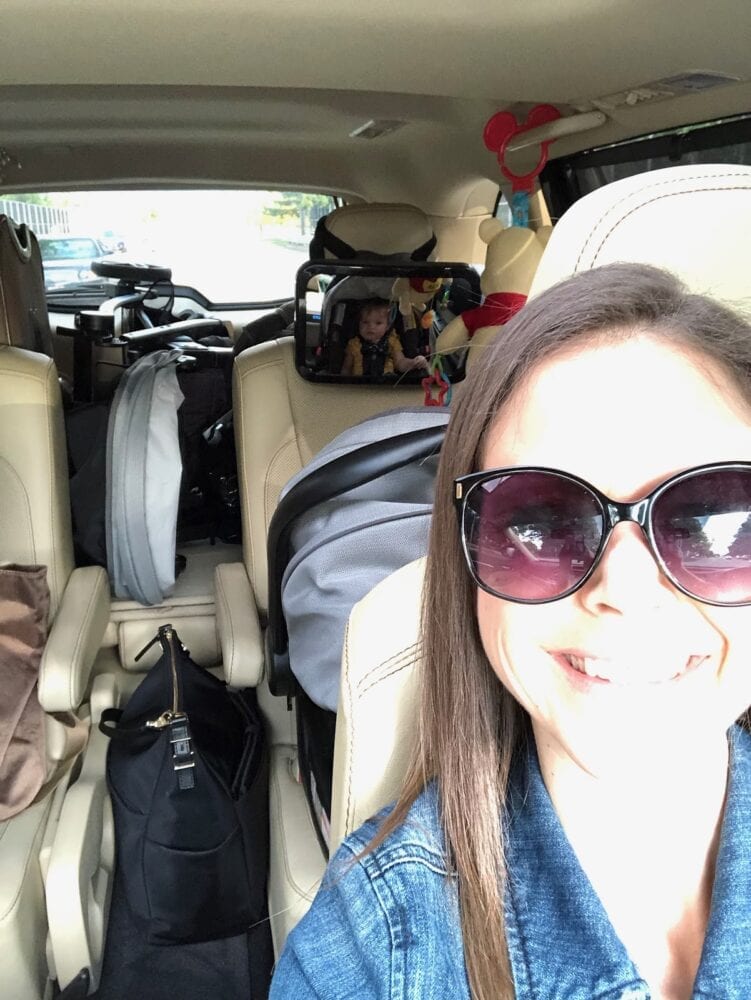 car shot - Flying with a Baby for the first time