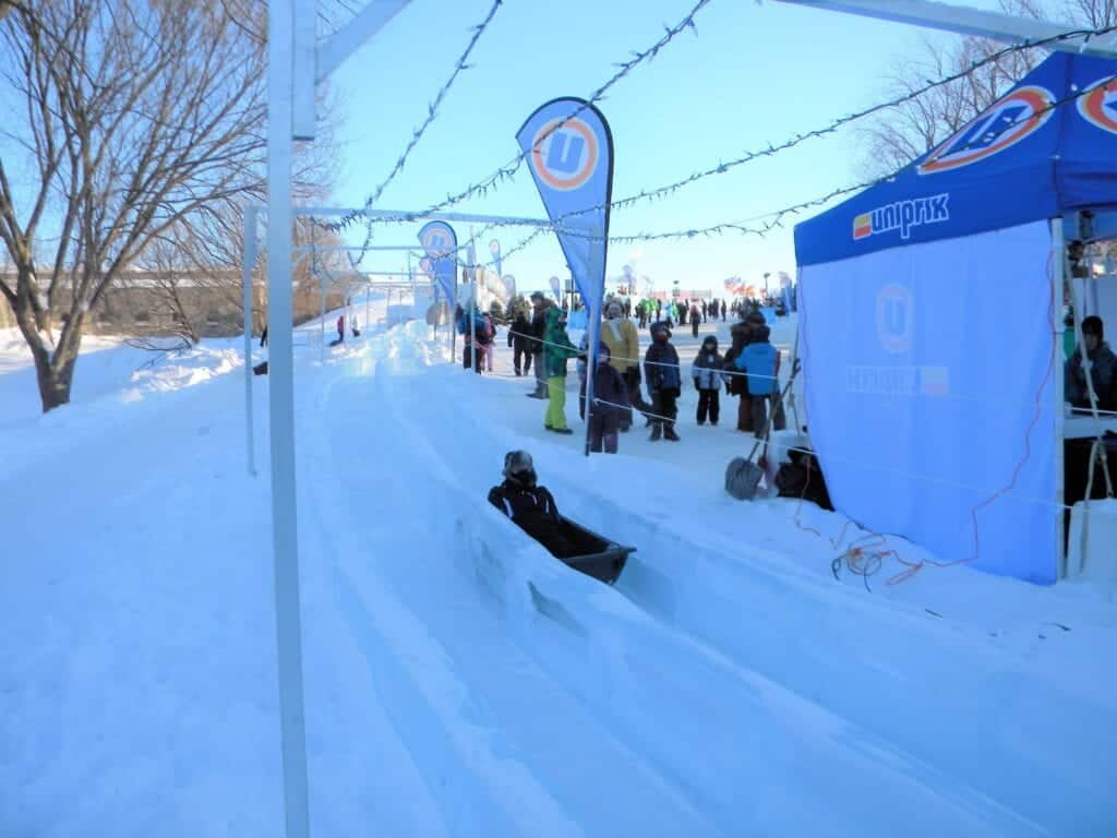 Tobogganing in Quebec - Winter Carnaval Quebec City