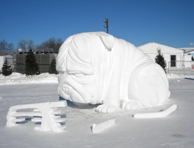 A snow sculpture at the Quebec City Carnival - winter carnaval