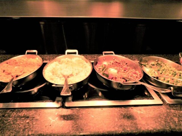 Some of the many dishes available at the buffet at Boma, one of the restaurants at Animal Kingdom Lodge at Disney World - Seeing animals in Florida