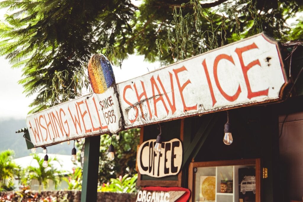 Shaved Ice sign - Escape to Kauai With Family