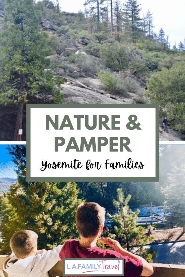 Visiting Yosemite with kids on a family trip can be incredible. Stay at the Tenaya Lodge where you can experience Yosemite nature in a luxury travel setting. Spas, private ice rinks and snowshoe hikes await!