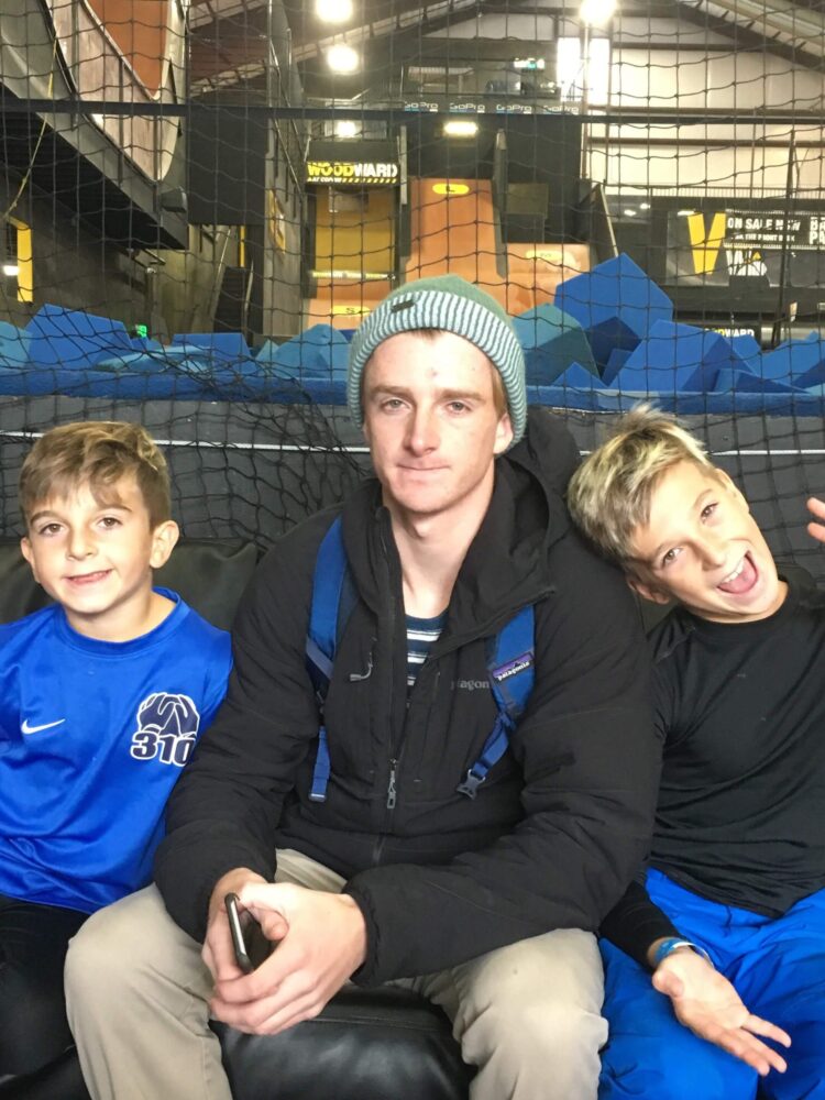 The three boys at Woodward Copper - things to do in vail with kids