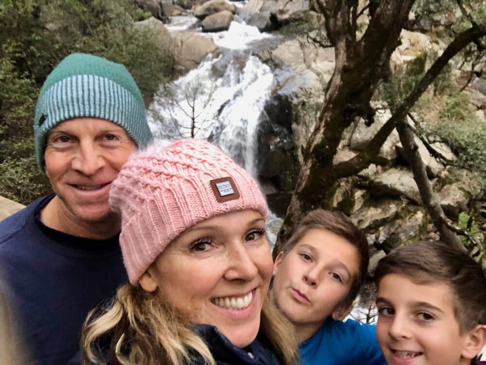 family selfie at Yosemite - Yosemite National Park with kids at the Tenaya Lodge