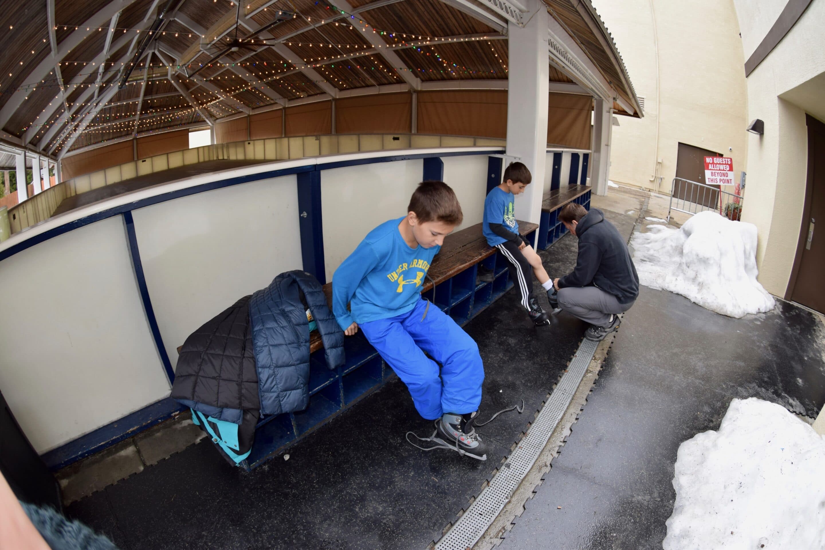 Ice rink - Yosemite National Park with kids at the Tenaya Lodge