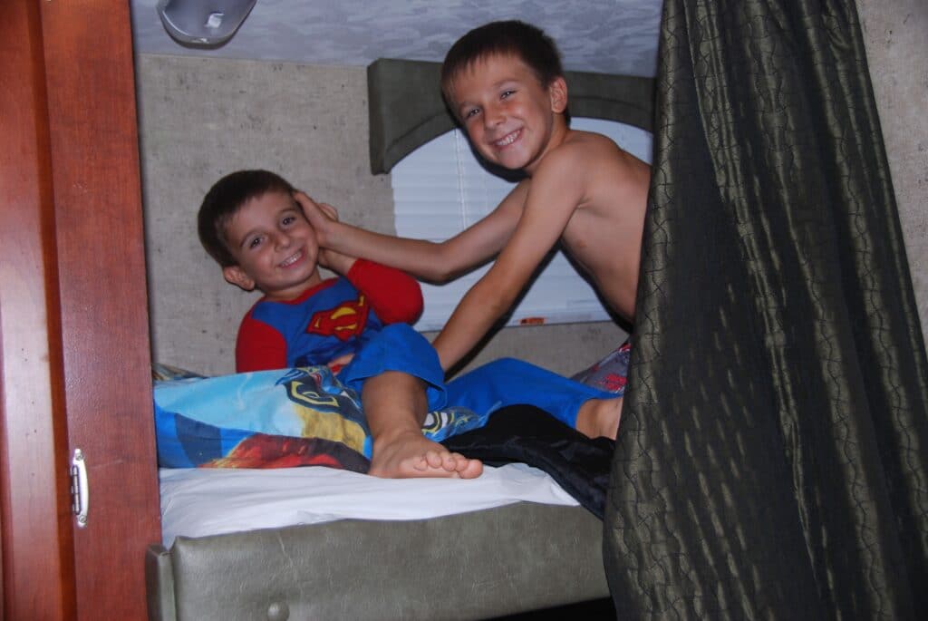 Boys in an RV - RVs for Families 101: Tips to Prepare You for Your First RV Trip!