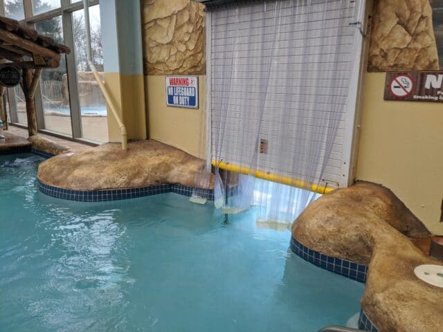 Entrance/Exit to the Indoor/Outdoor Hot Tub. It's really short, so you have to duck!