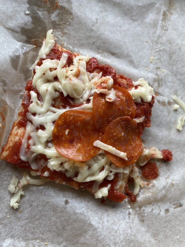 picture of a piece of pepperoni pizza