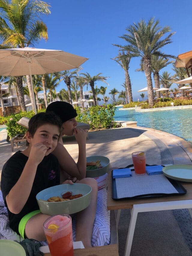 Lunch at conrad punta de mita resort in mexico - riviera nayarit