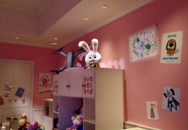 Snowball explains his plan to get the lost puppies to an adoption fair across town 