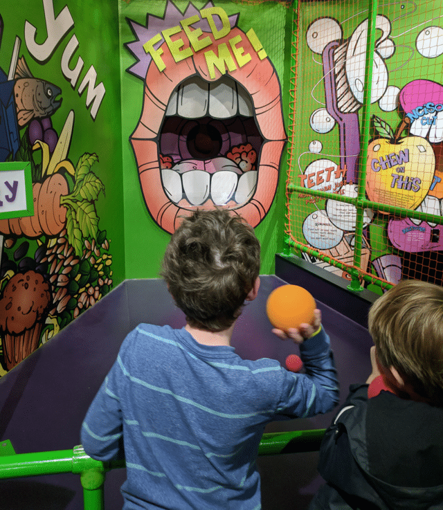 BodyQuest throwing game - Best museums in Nashville for Kids