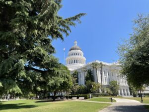 Side view of California Capitol building with trees in the foreground-- Sacramento: Family Fun in California's Capital