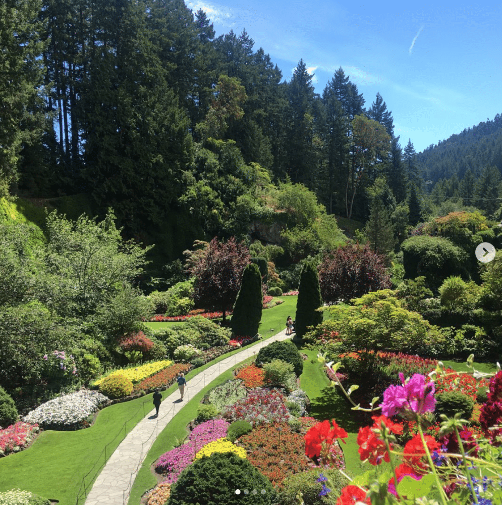 Butchart Gardens, full of colorful flowers, trees, and exotic plants. vancouver with kids how to spend the best long weekend family travel
