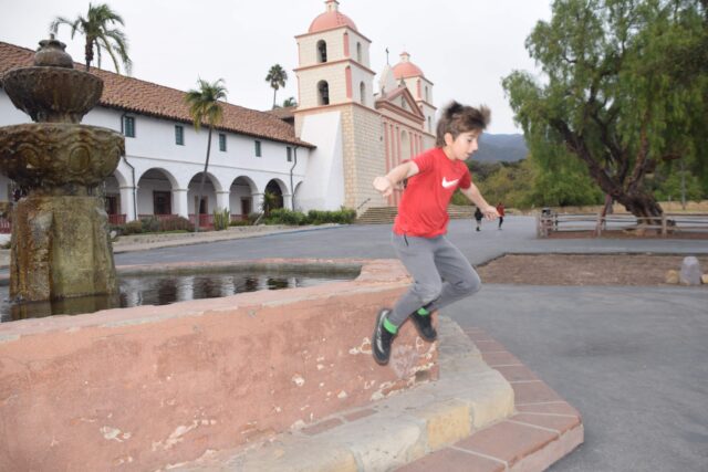 jumping off the walls at the santa barbara mission - The beautiful coastal city of Santa Barbara has lots of fun adult activities but there is a lot of fun to be had in Santa Barbara with kids!