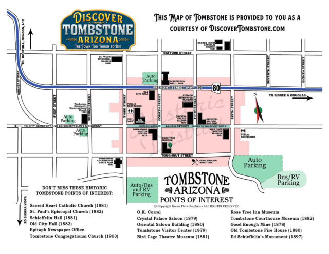 current map of tombstone - things to do in tombstone with kids