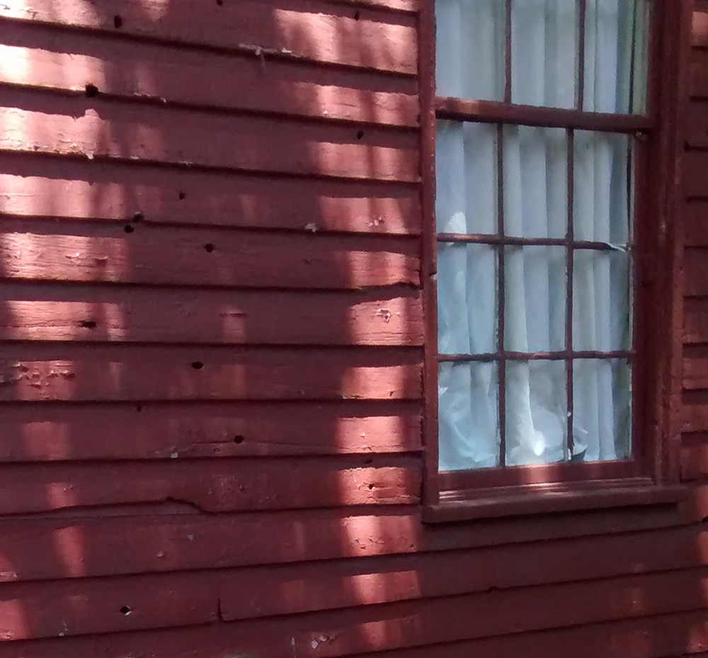 Bullets in a wall of the Carter House in Franklin. The best family activities in Franklin, Tennessee, best fall activities in Franklin.