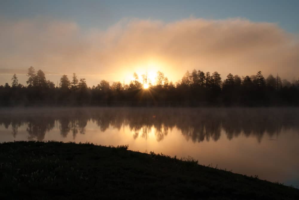 beautiful lake in williams, az: ride the polar express