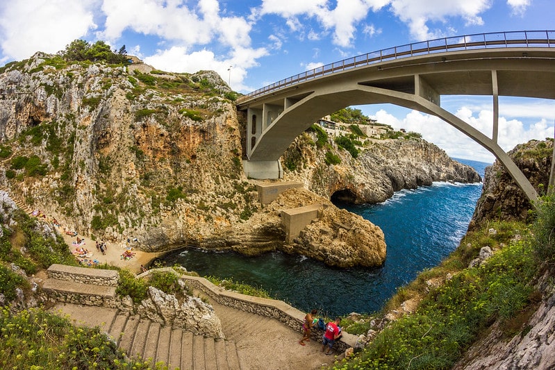 A birds-eye view capturing the beauty of the Sentiero - best Salento beaches