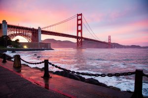 Sunset Beside The Golden Gate Bridge - Family Trip To San Francisco On The Cheap