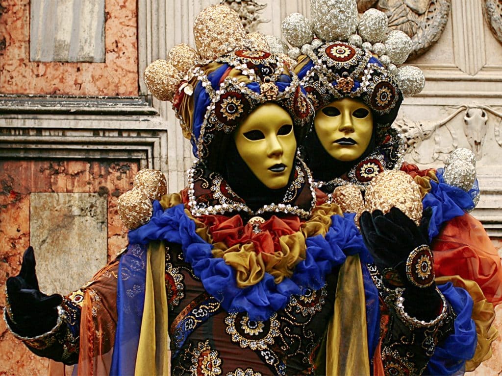 Venetian Masks and Traditional Carnival Costume.// Best Carnival Locations in Europe For Families