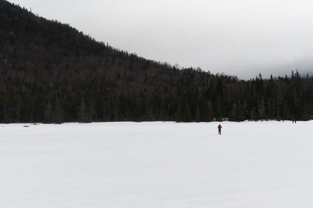Lonesome Lake in Winter - 13 Best Hikes In New England For Families