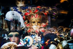Assorted Carnival Masks.// Where To Celebrate Carnival In Italy With Kids