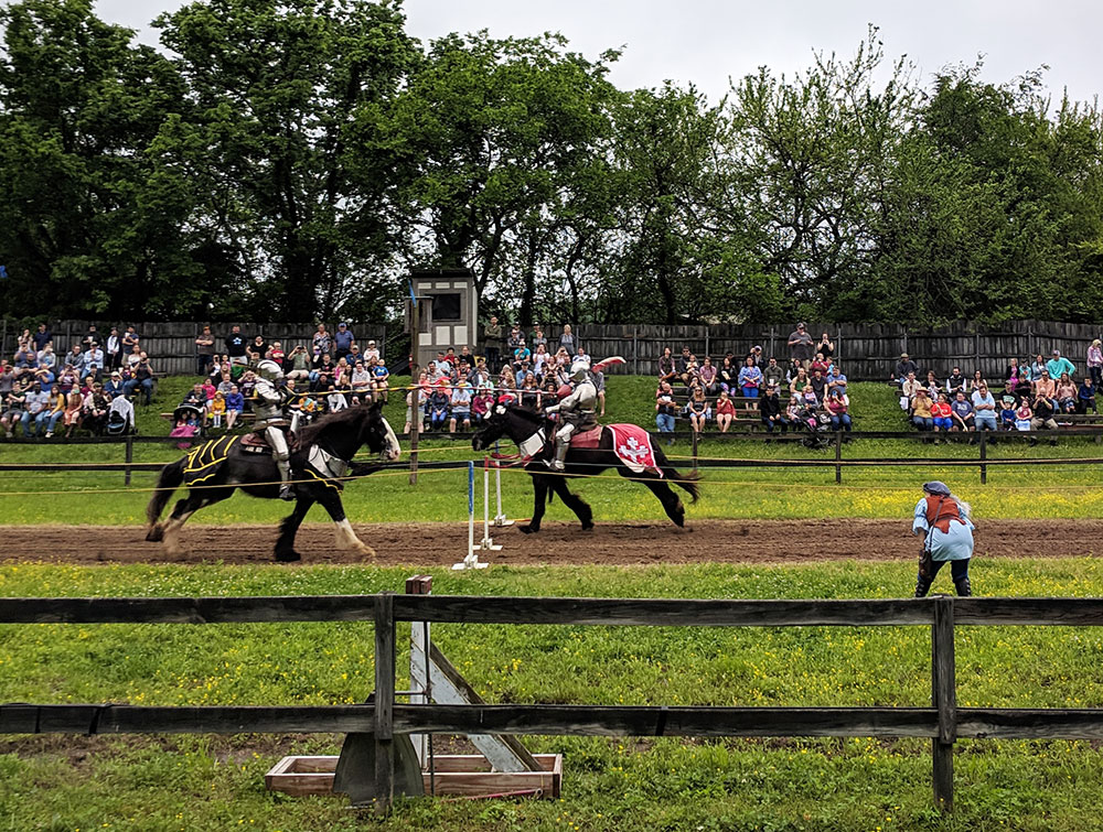 A jousting tournament at the Tennessee Renaissance Festival