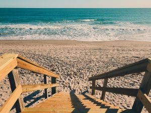 best hidden gems in florida - stairs leading to beach
