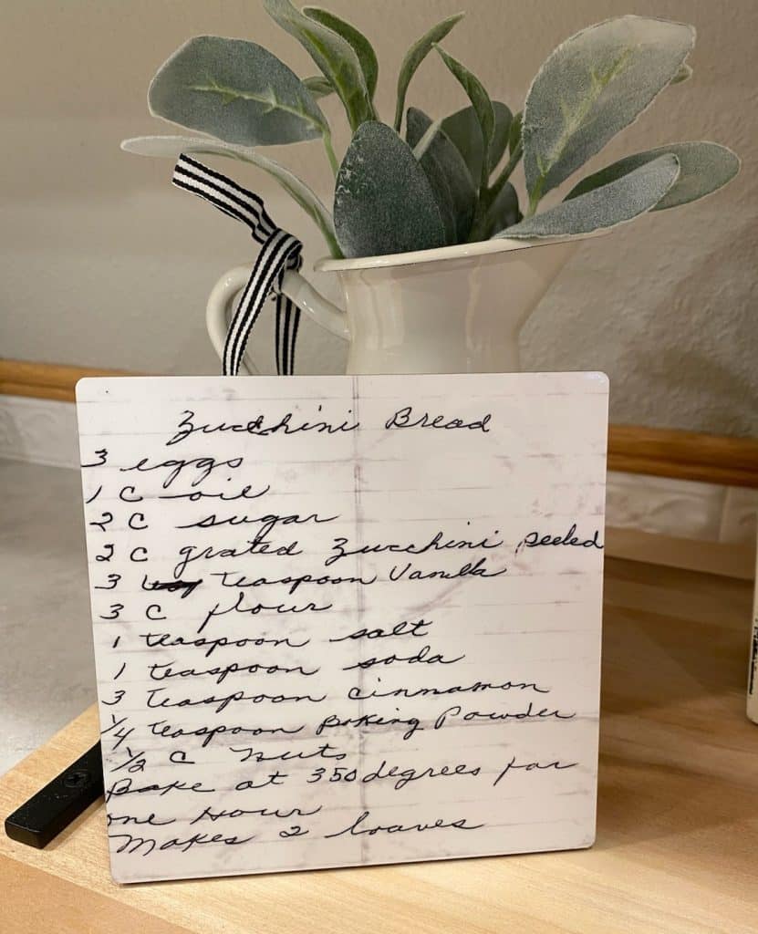 Family Recipe immortalized on a tile - Best Mother's Day Gifts