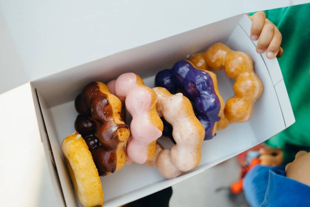 Assortment of mochi donuts - Fun Family Getaway at the SF Cherry Blossom Festival