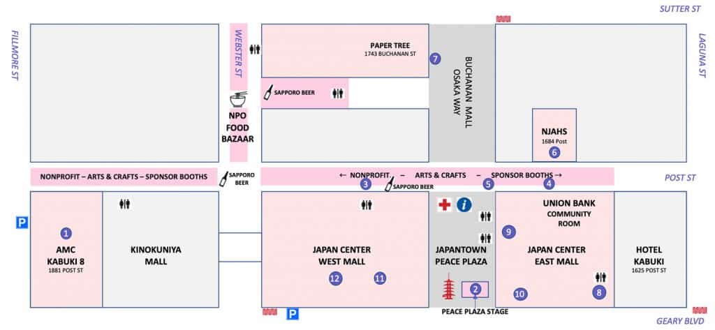 2022 Northern California Cherry Blossom Festival Map - Fun Family Getaway at the SF Cherry Blossom Festival