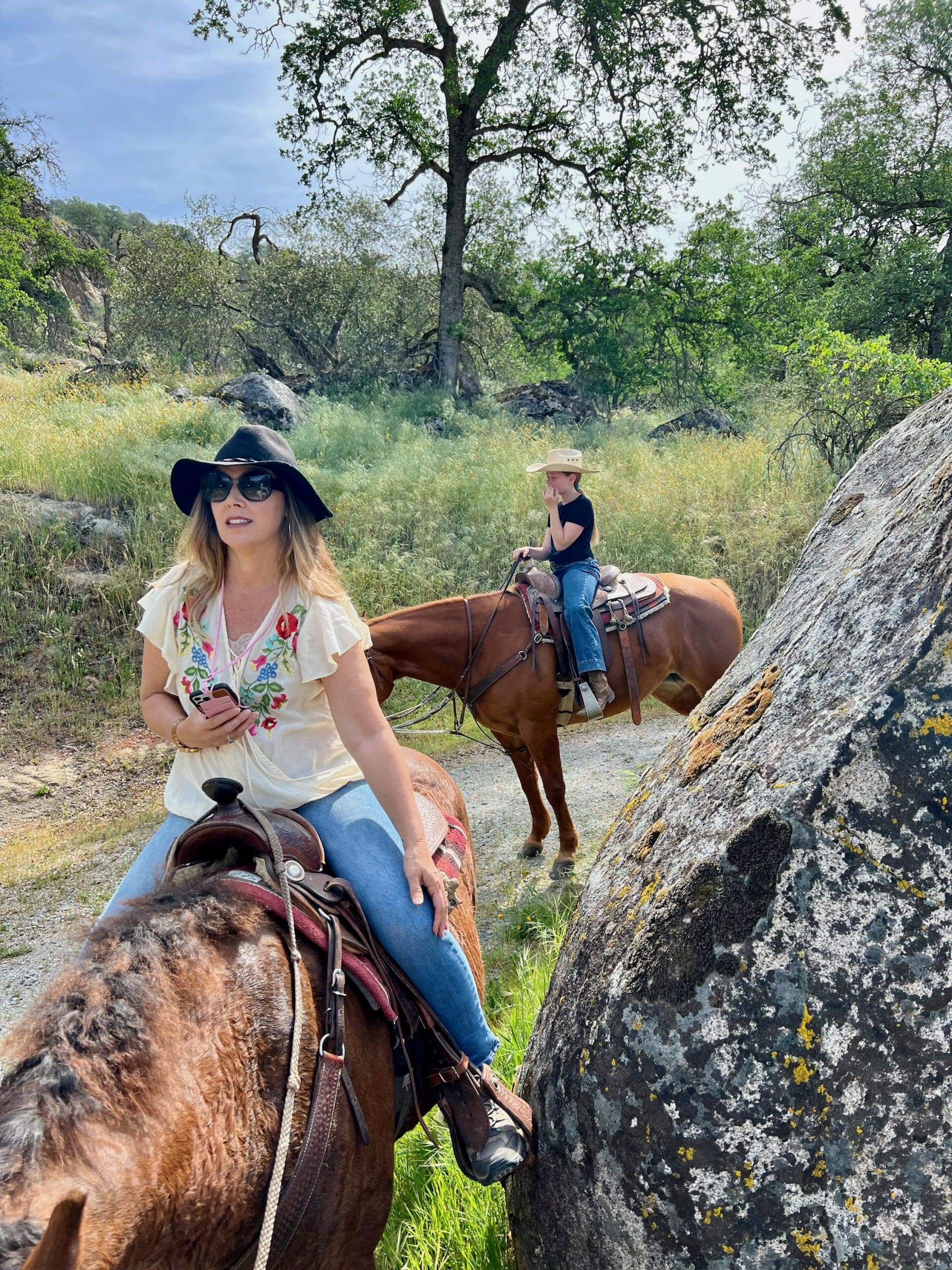 rina and ava on horseback - things to do in visalia