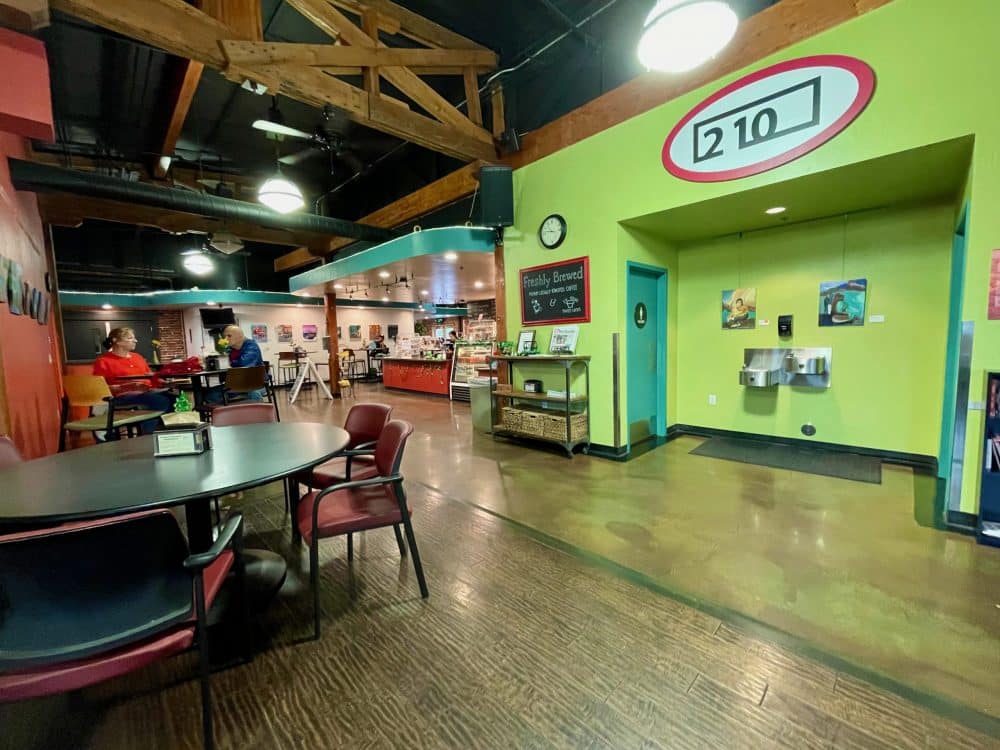 210 cafe interior green wall - things to do in visalia