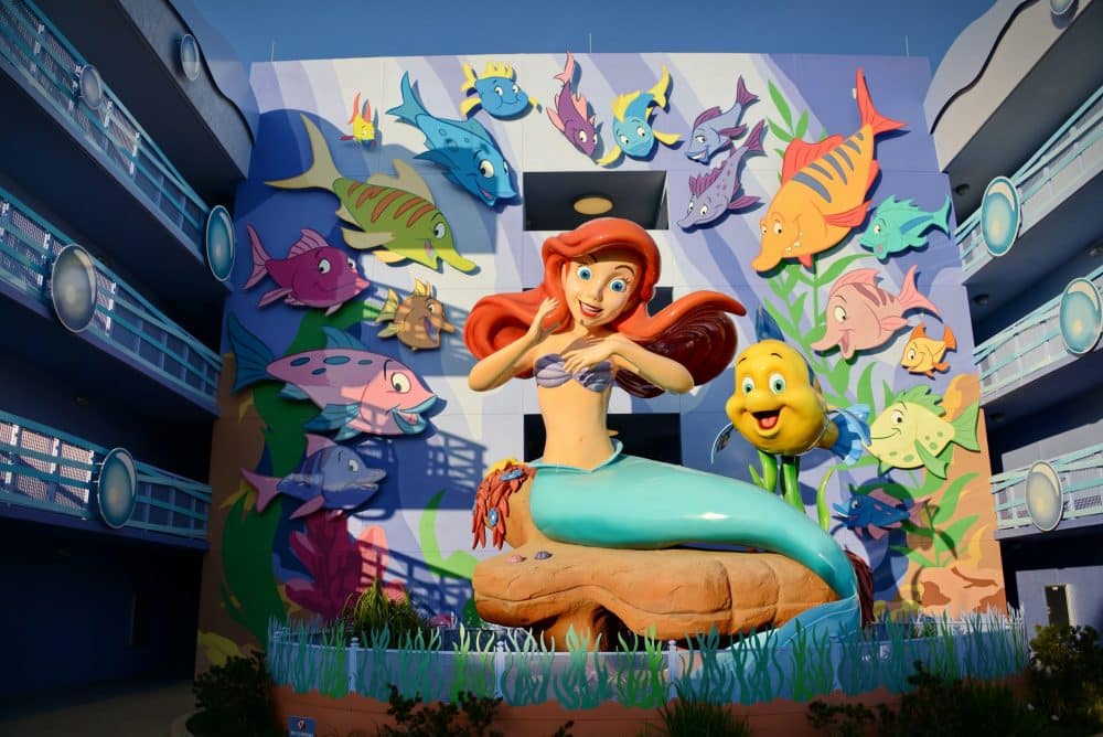 Art of Animation Resort with Ariel 3D painting - Best Resorts at Disney World for Families