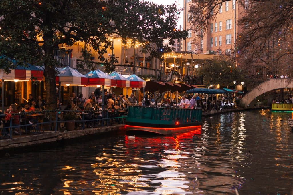 San Antonio River Walk at dusk - Romantic Getaway in San Antonio, TX