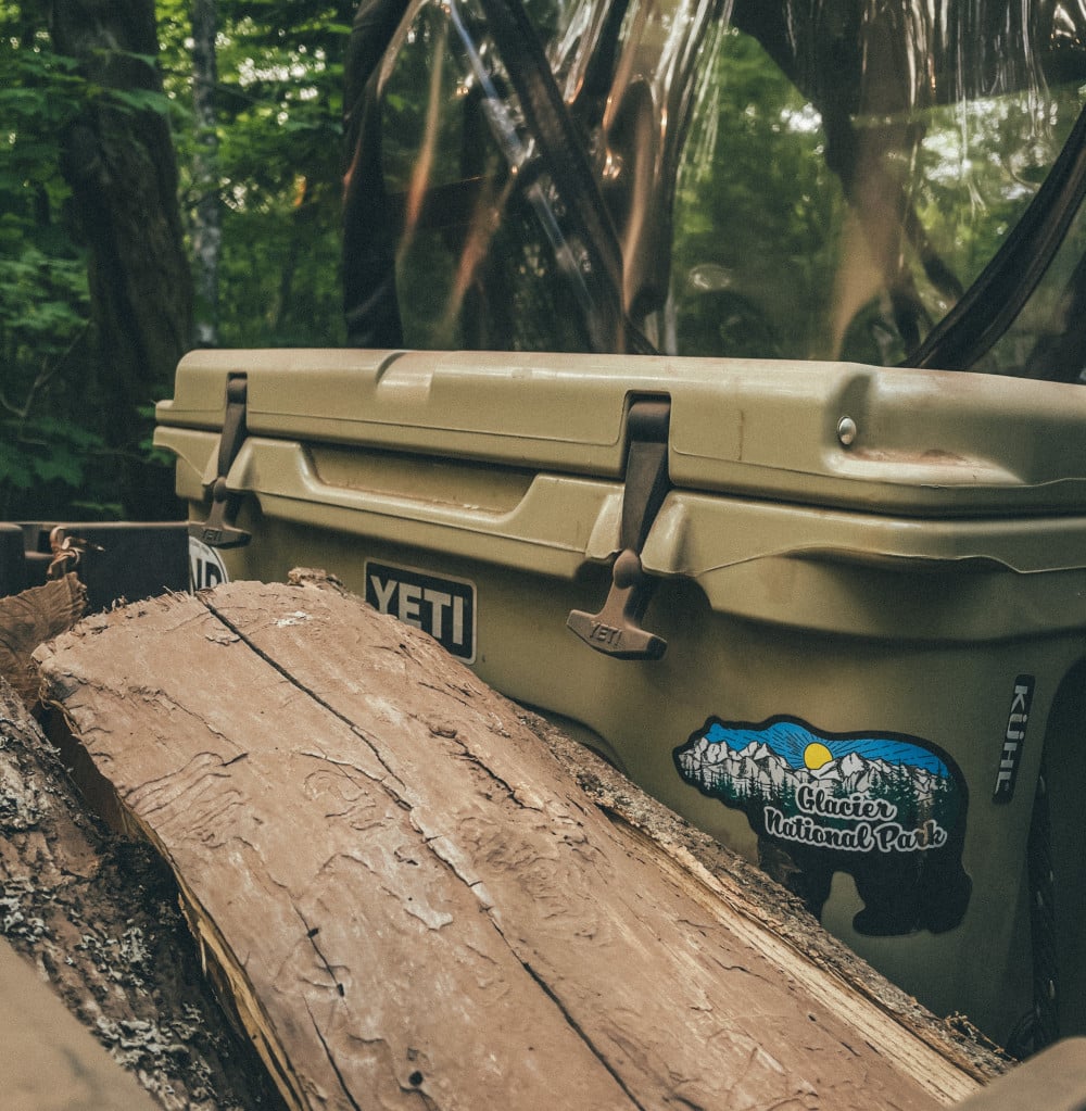Sturdy, olive green yeti cooler is a great gift for dads who love to camp. Father's Day gift ideas 2022