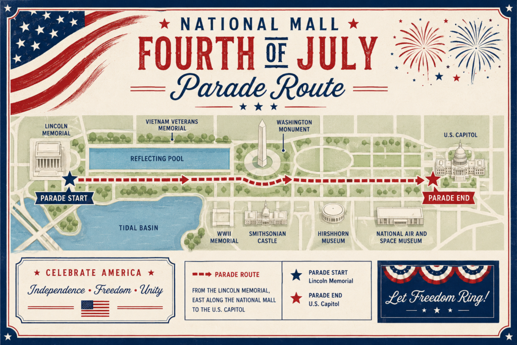 4th of July National Mall parade route
