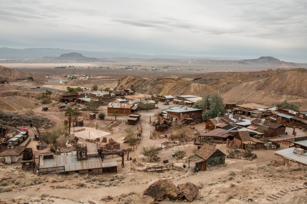 View over Calico Ghost Town in san bernardino county, in USA