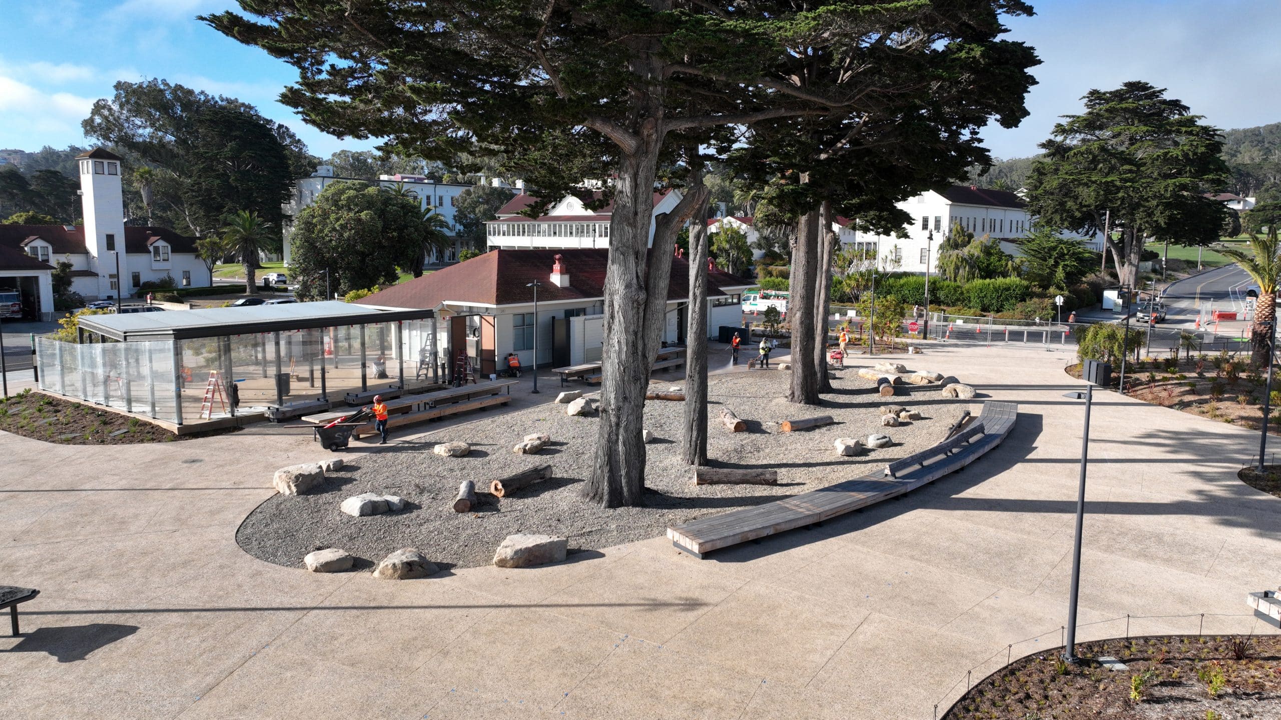 Overhead view of the Presidio Plaza - Presidio Tunnel Tops